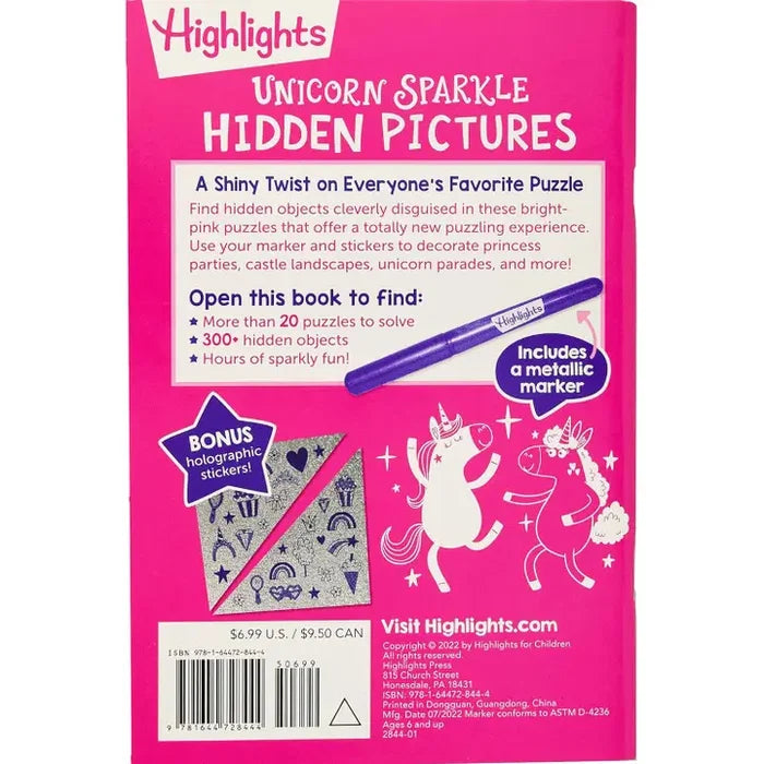 Highlights Hidden Pictures: Unicorn Sparkle Puzzles to Highlight Activity Book
