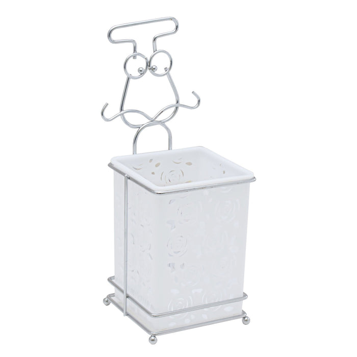 Hillhouse Cutlery Drainer With Chrome Stand - Silver