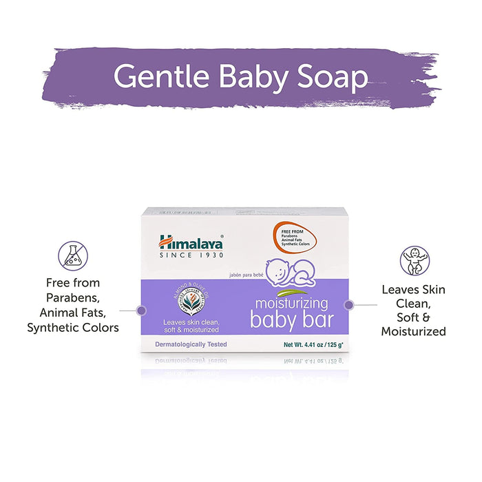 Himalaya Moisturizing Baby Bar, Mild and Moisturizing Bar Soap for Baby, 4.41 oz - 60506950127 Pie's Variety Store