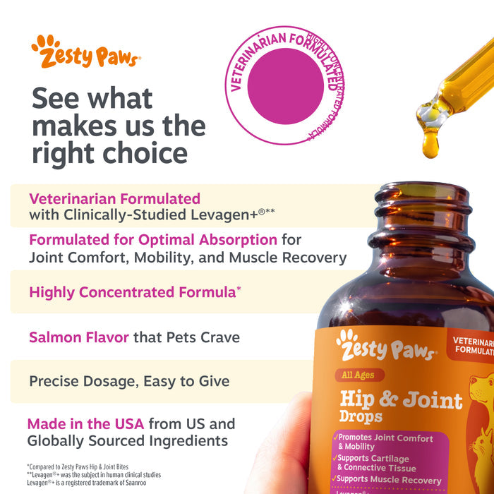 Hip & Joint Drops for Dogs & Cats
