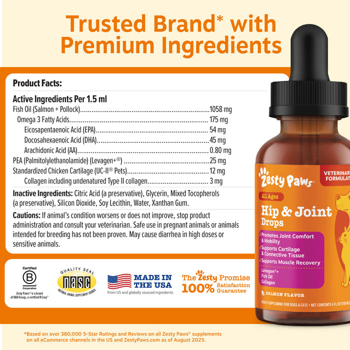 Hip & Joint Drops for Dogs & Cats