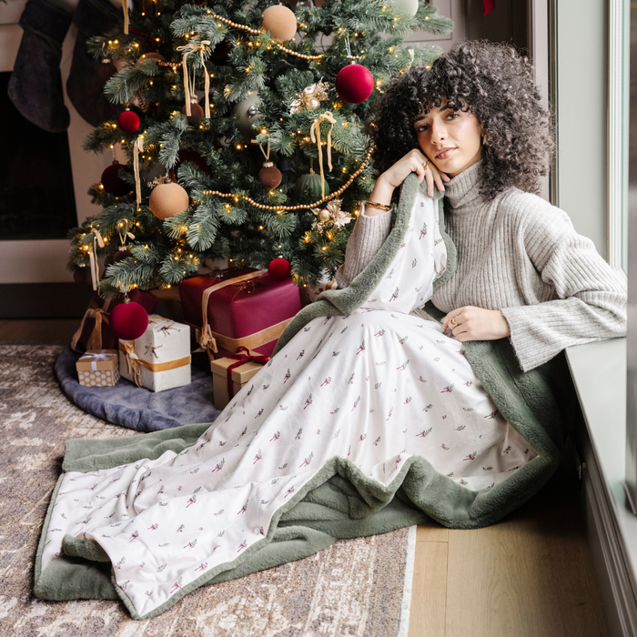 HOLIDAY MINKY/FAUX FUR XL BLANKETS