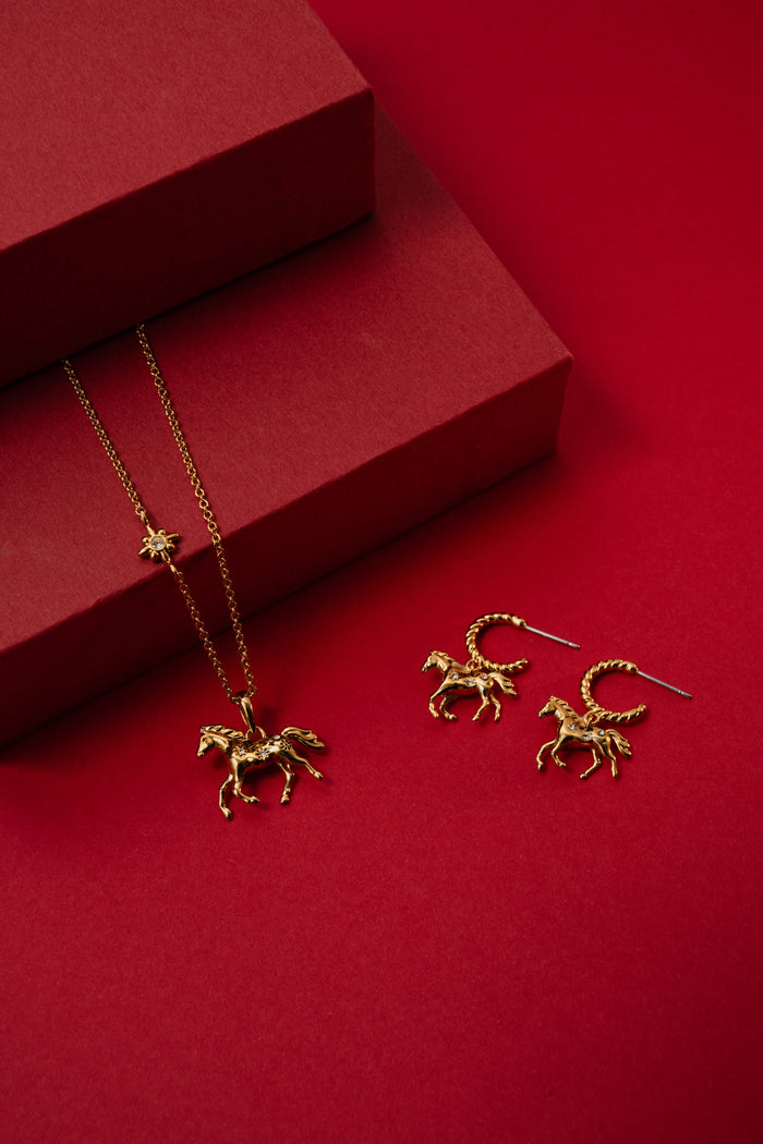 Horse Girl Huggie Hoop Earrings