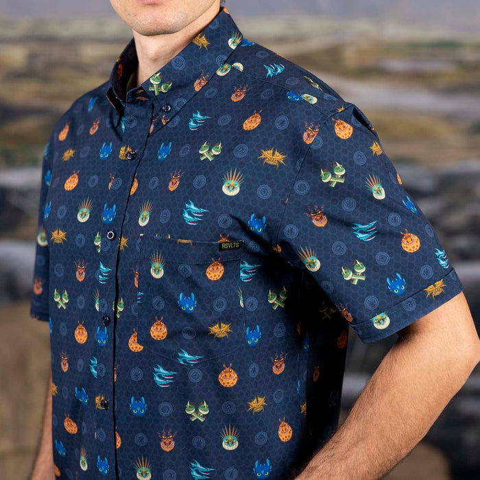 RSVLTS How to Train Your Dragon Short Sleeve Shirt How to Train Your Dragon "Fiery Faces" – KUNUFLEX Short Sleeve Shirt How to Train Your Dragon "Fiery Faces" – KUNUFLEX Short Sleeve Shirt