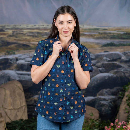 RSVLTS How to Train Your Dragon Women's Short Sleeve Shirt How to Train Your Dragon "Fiery Faces" – Women's KUNUFLEX Short Sleeve Shirt How to Train Your Dragon "Fiery Faces" – Women's KUNUFLEX Short Sleeve Shirt