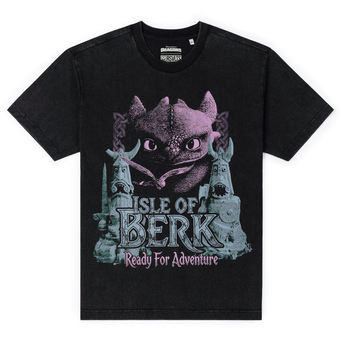 RSVLTS XS How to Train Your Dragon Vintage T-shirt How to Train Your Dragon "Isle of Berk" – Vintage Crewneck Tee How to Train Your Dragon "Isle of Berk" – Vintage Crewneck Tee