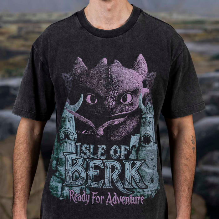 RSVLTS How to Train Your Dragon Vintage T-shirt How to Train Your Dragon "Isle of Berk" – Vintage Crewneck Tee How to Train Your Dragon "Isle of Berk" – Vintage Crewneck Tee