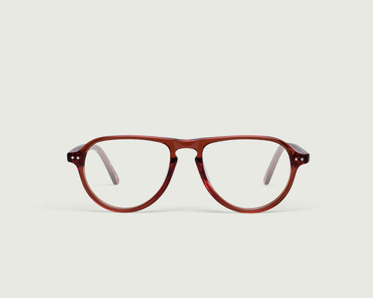 Cedar::Howser Eyeglasses pilot brown acetate front