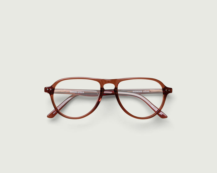 Cedar::Howser Eyeglasses pilot brown acetate top