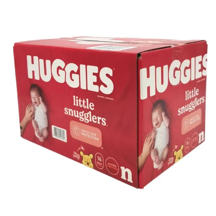HUGGIE LITTLE SNUGGLERS DIAPERS, NEWBORN 76CT - 3600054643