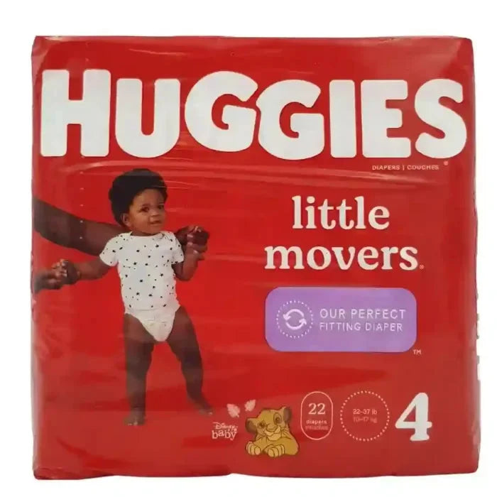 Huggies, Little Movers Diapers, Size 4 (22 Diapers) - 3600049679
