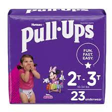 Huggies Pull-Ups Girls Training Pants 2T-3T (23 Pants) - 3600051335 Pie's Variety Store