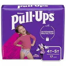 Huggies Pull Ups Girls 4T-5T 17 Count - 3600051357
