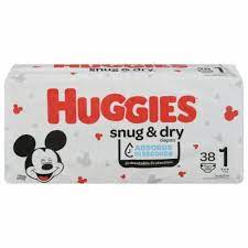 Huggies Snug & Dry Disposable Baby Diapers Size 1, 38ct - 3600051462 Pie's Variety Store