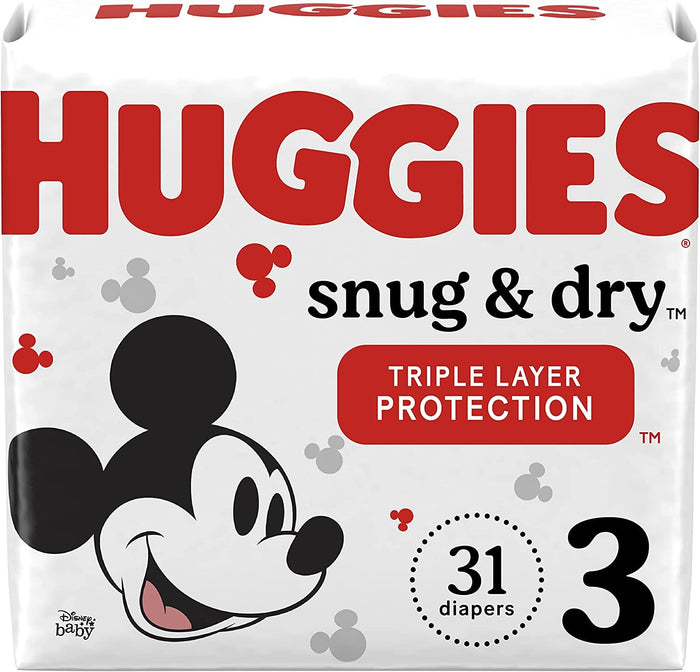 Huggies Snug & Dry Diapers 31 Count Size 3 - 3600051471