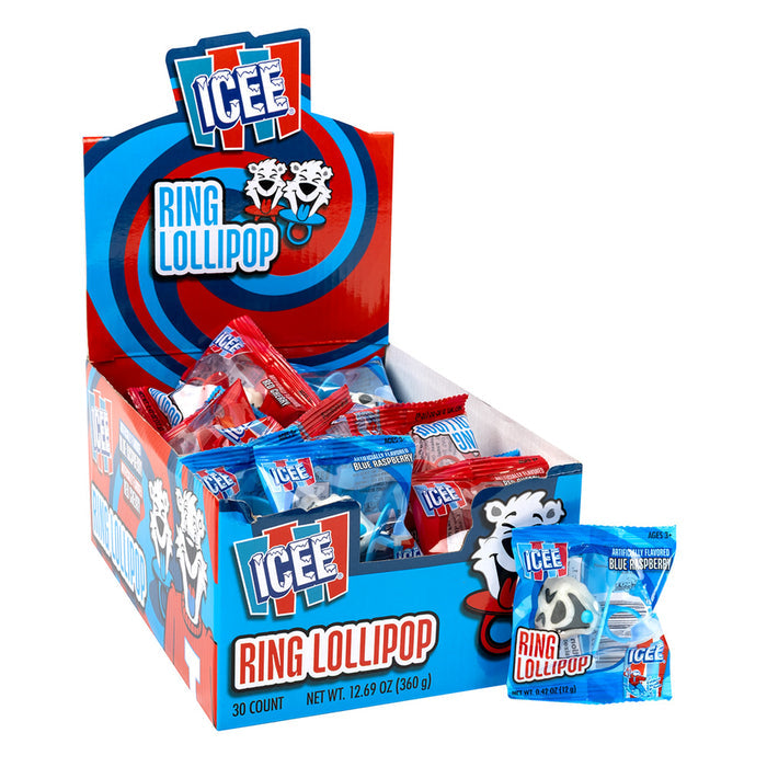 ICEE Bear Ring Lollipops - 30 Count
