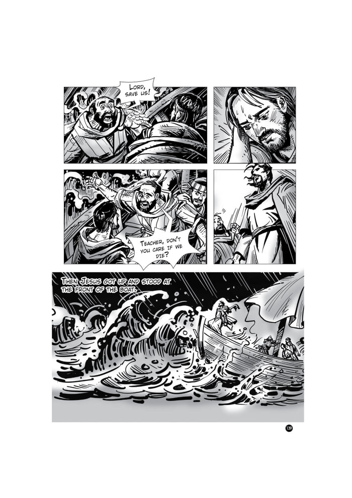 Jesus wakes during the storm