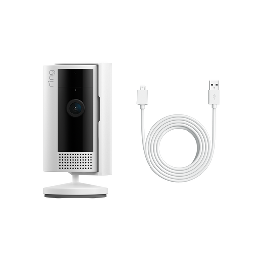 White:Indoor Camera 2nd Gen + 3m USB-A to Micro USB Power Cable