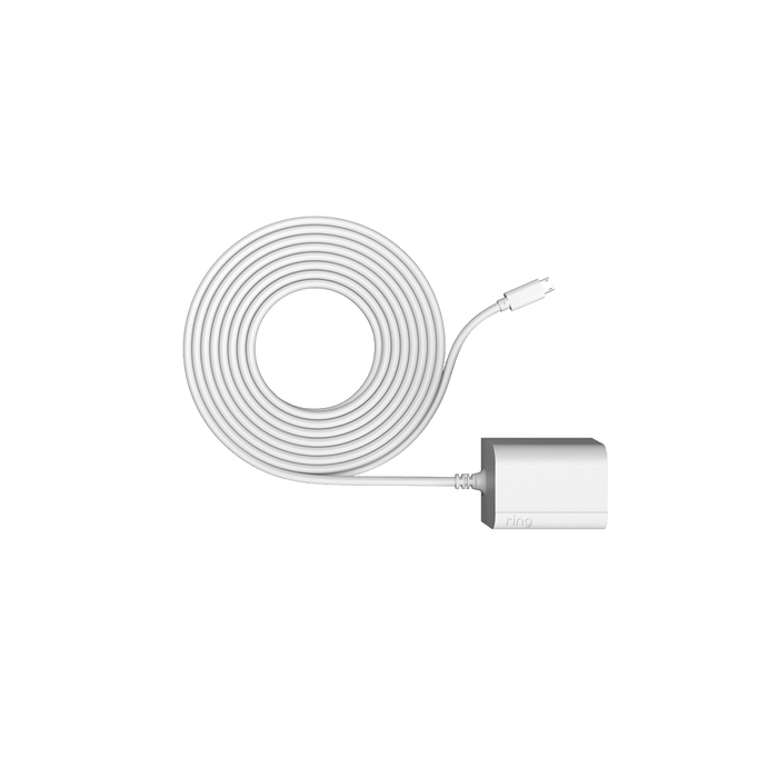 White:Indoor/ Outdoor Power Adapter Micro-USB
