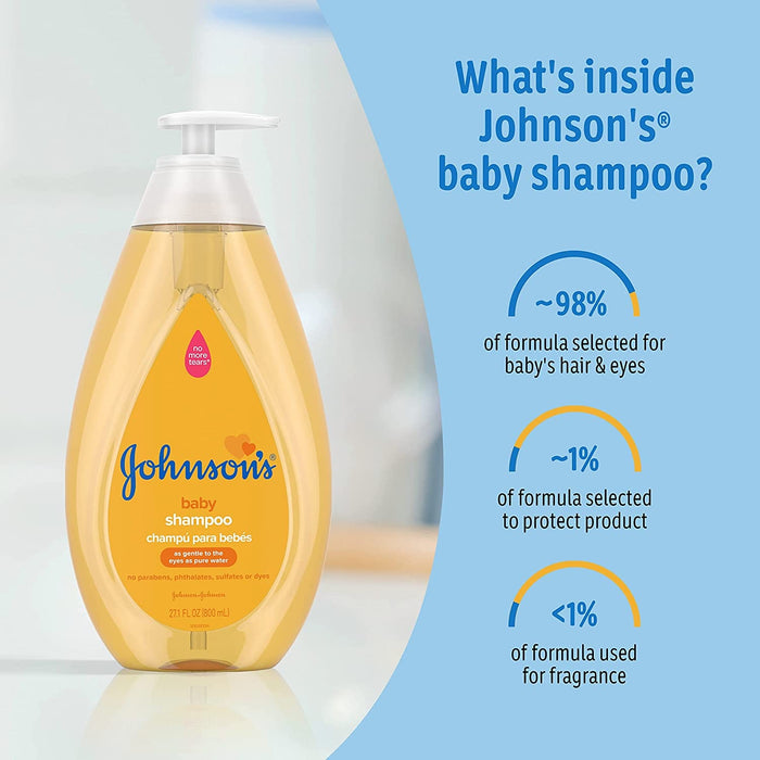 Johnson's Baby Tear Free Shampoo, No Parabens/Phthalates/Sulfates/Dyes, Fresh, 13.6 Fl Oz - 38137117730 Pie's Variety Store