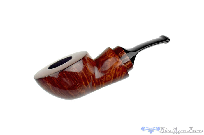 Blue Room Briars is proud to present this Johny Pipes Bent Wide Scoop Reverse Calabash