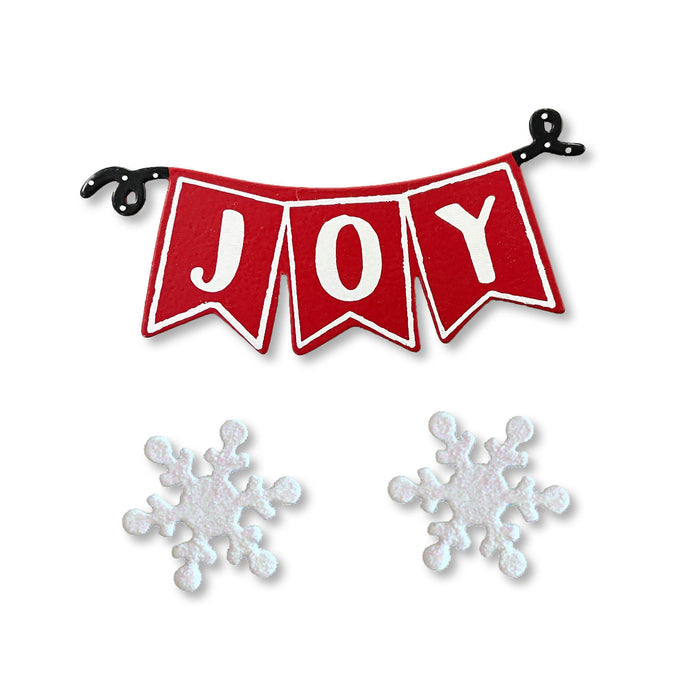 Joy Banner w/ Snowflake Magnets S/3 (3.5"w)