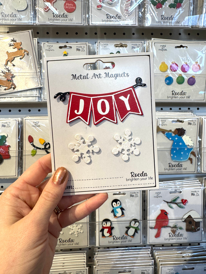 Joy Banner w/ Snowflake Magnets S/3 (3.5"w)