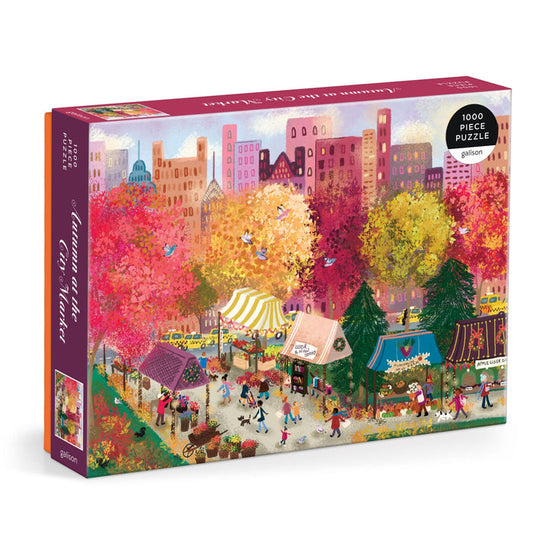 Joy Laforme Autumn at the City Market 1000 Piece Puzzle 1000 Piece Puzzles Joy Laforme