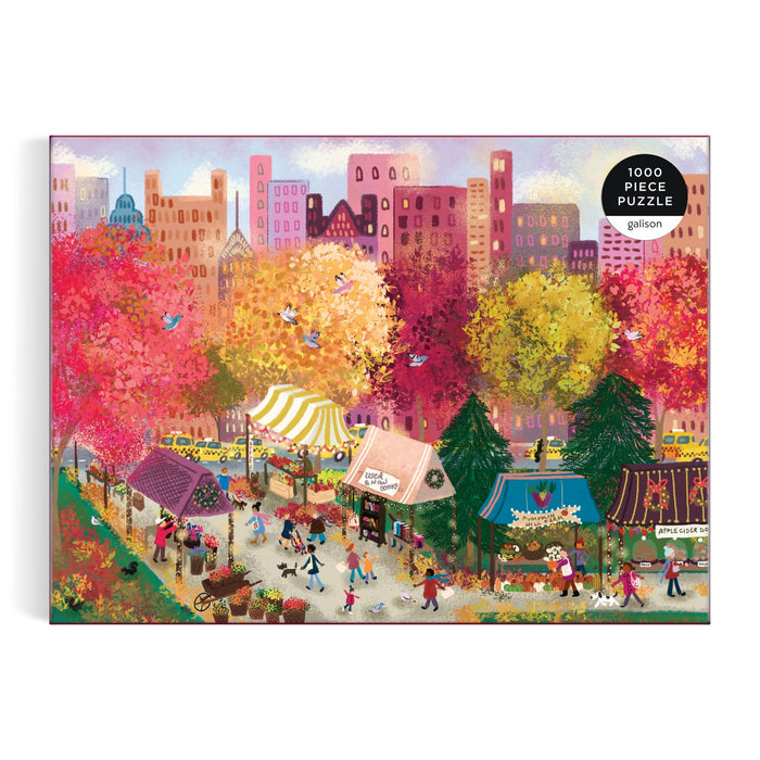 Joy Laforme Autumn at the City Market 1000 Piece Puzzle 1000 Piece Puzzles Joy Laforme