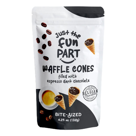 Just the Fun Part Espresso Dark Chocolate Waffle Cone Candy - 6 Count