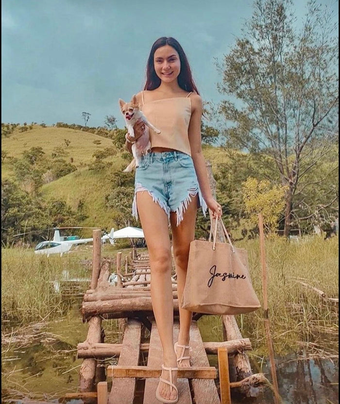 Jute Tote Bag - Travellers Hat Boutique
