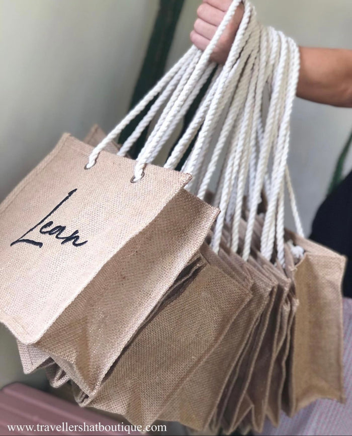 Jute Tote Bag - Travellers Hat Boutique