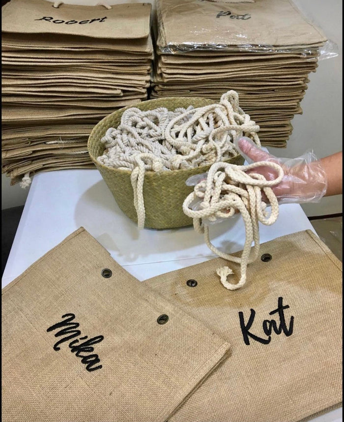 Jute Tote Bag - Travellers Hat Boutique