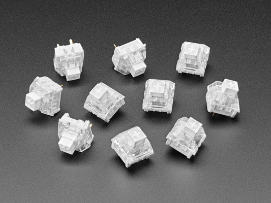 Kailh Mechanical Key Switches - Clicky White - 10 pack (Cherry MX White Compatible) by The Pi Hut - The Pi Hut