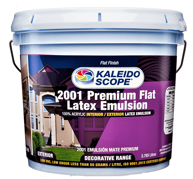 KALEIDOSCOPE 2001 Premium Flat Latex Emulsion, 100% Acrylic Interior / Exterior Latex Emulsion 3.785 liters - D201STD ebuystt