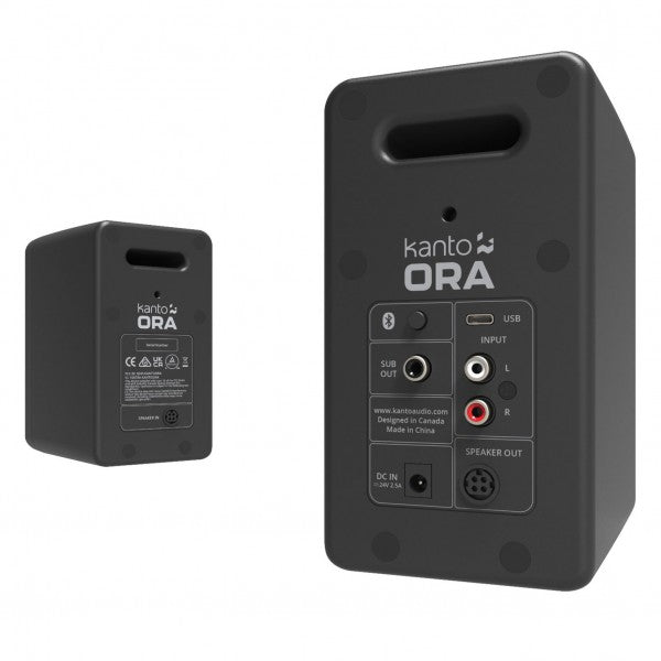 Kanto Ora Powered Reference Desktop Speakers With Bluetooth Black Black