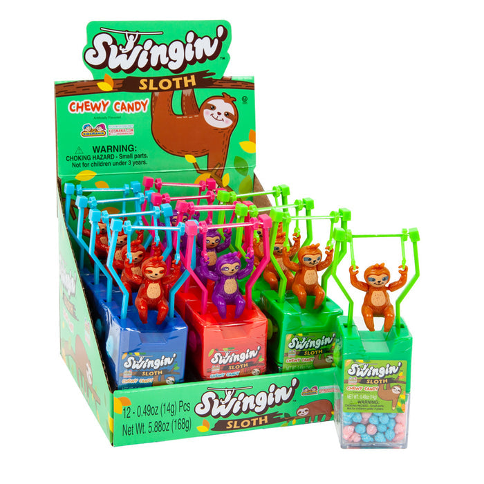 Kidsmania Swinging Sloth Chewing Candy - 12 Count