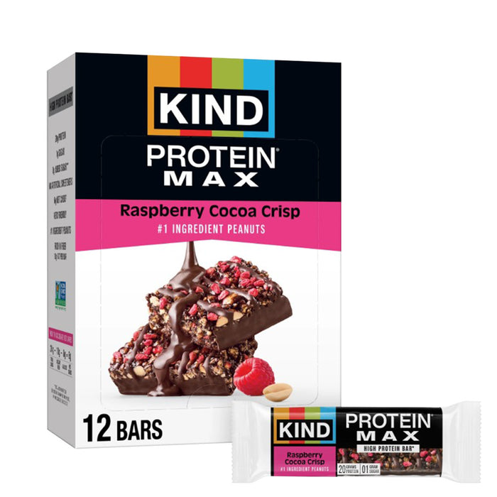 KIND Raspberry Coconut Protein Max Nutrition Bar - 12 Count