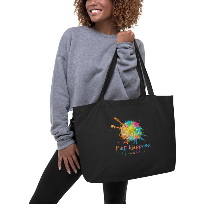 KNIT HAPPENS - Large Tote