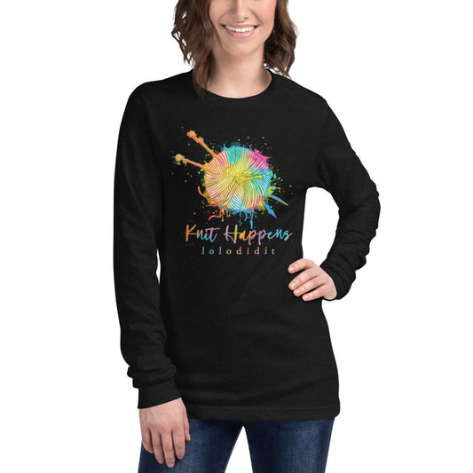 KNIT HAPPENS - Unisex Long Sleeve Tee