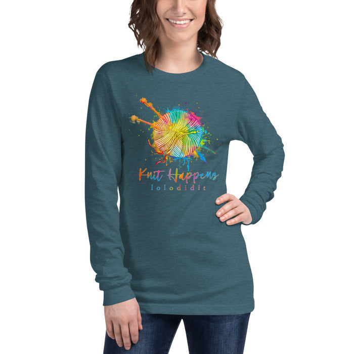 KNIT HAPPENS - Unisex Long Sleeve Tee