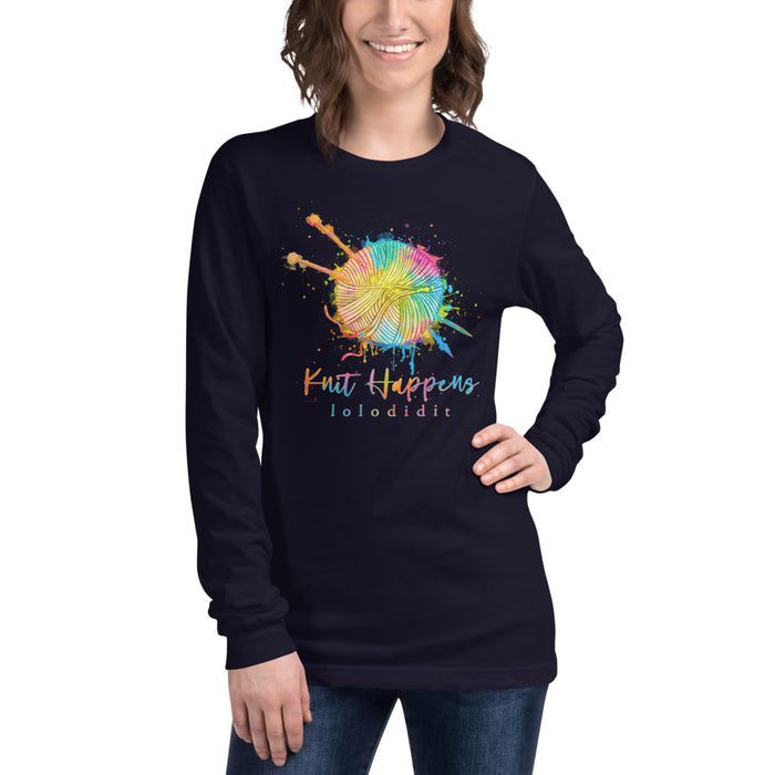 KNIT HAPPENS - Unisex Long Sleeve Tee