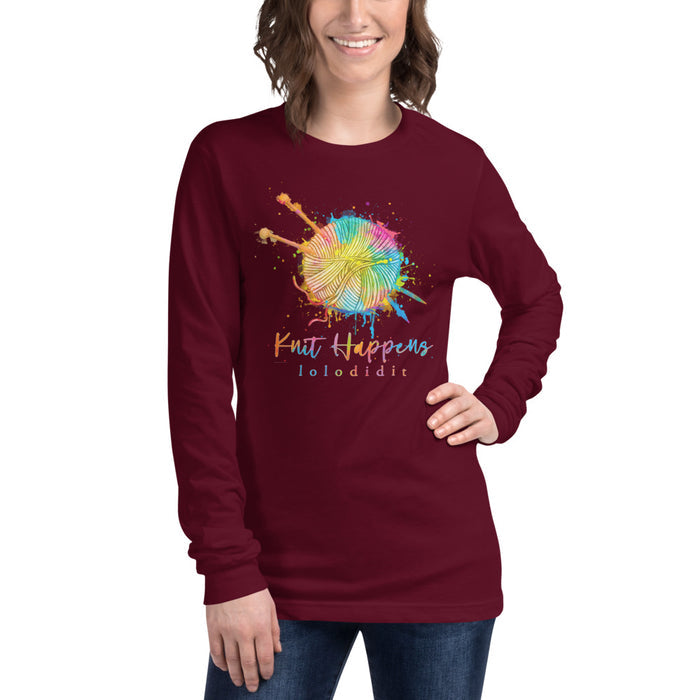 KNIT HAPPENS - Unisex Long Sleeve Tee