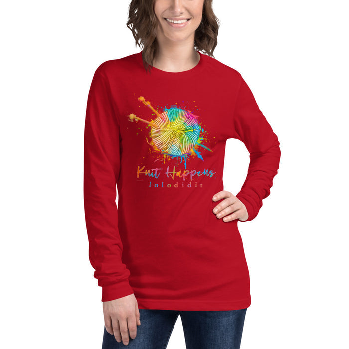 KNIT HAPPENS - Unisex Long Sleeve Tee