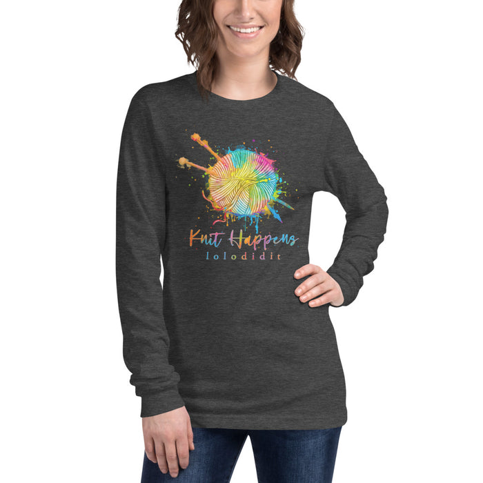 KNIT HAPPENS - Unisex Long Sleeve Tee