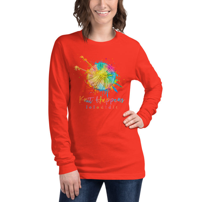 KNIT HAPPENS - Unisex Long Sleeve Tee