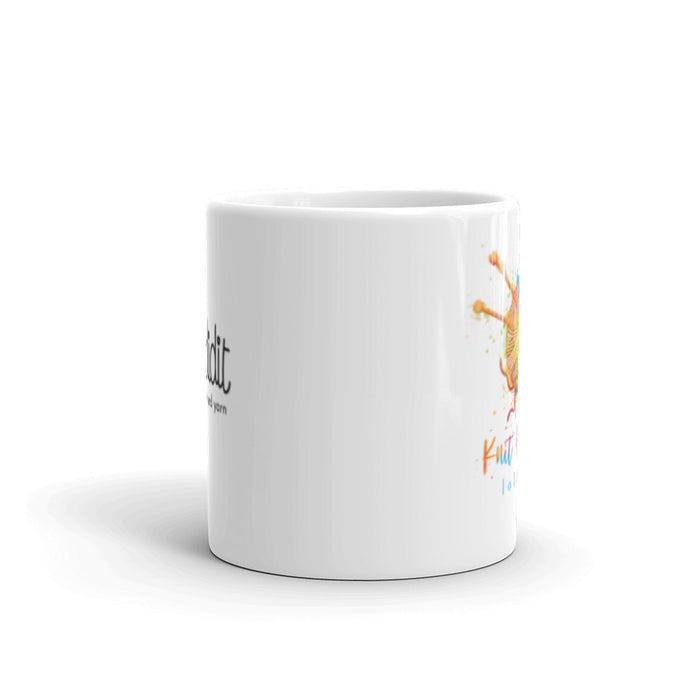 KNIT HAPPENS - white mug