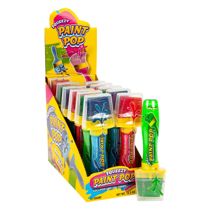 Koko's Candy Co Squeezey Paint Pop Lollipop - 12 Count