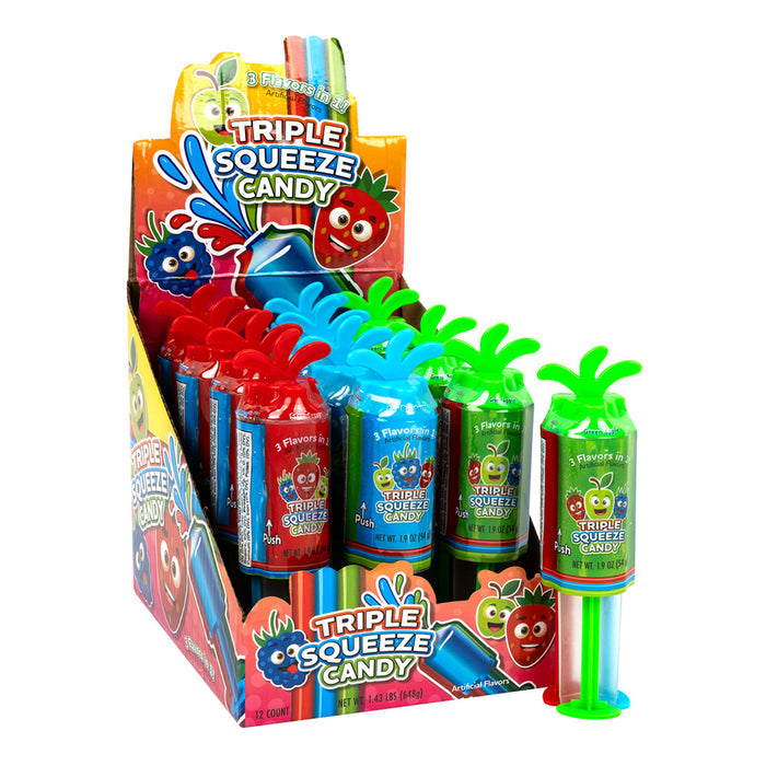 Koko's Candy Co Triple Squeeze 3 Flavor Candy Gel - 12 Count