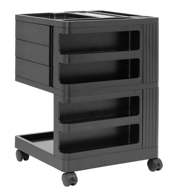KUBX Pro Mobile Rotating 4-Sided Storage Organizer for Artists, and Crafters - Black 53001